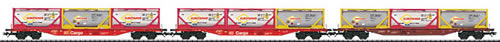 Consignment TR24426 - Trix 24426 - DB Era V Type Sgns 691 Tank Container Car Set (L)
