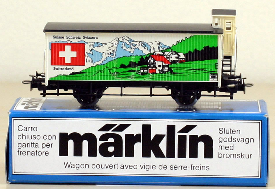 Cr90 - Märklin 1 - Gepäckwagen 2-achs Grau Museums-wagen 1992