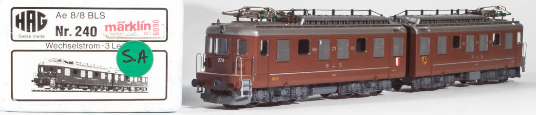 Consignment HAG240 - HAG 240 2pc Swiss Electric Rail Car Set Ae 8