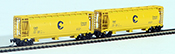 Full Throttle American 2-Piece Cylindrical Hopper Set of the Chesapeake and Ohio Railway