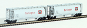 Full Throttle American 2-Piece Cylindrical Hopper Set of the Chicago, Burlington and Quincy Railroad
