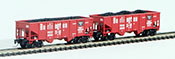 Full Throttle American 2-Piece Rib-Side Hopper Set of the Chicago Burlington and Quincy Railroad