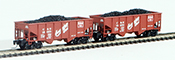 Full Throttle American 2-Piece Rib-Side Hopper Set of the Colorado and Southern Railway