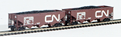 Full Throttle Canadian 2-Piece 3-Bay Hopper Set of the Canadian National Railway