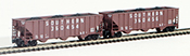 Full Throttle American 2-Piece Three-Bay Hopper Set of the Southern Railway