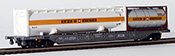 KombiModell Swiss Flat Car with 40' Silo Container and 20' Tank Container