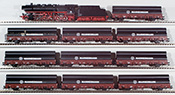 Marklin German Steam Locomotive BR44 with 10 Stake Cars Loaded with Steel Pipe of the DB