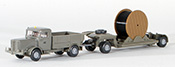 Wiking Truck and Low-Loader Trailer with Cable Spool Load