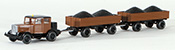Wiking Hanomag ST 100 with Two Coal Trailers