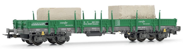 Electrotren E5192 - Low side wagon RENFE, type Rmmns, loaded with 2 marble blocks