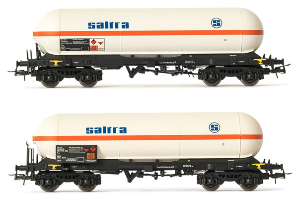 Electrotren HE6003 - 2pc 4-axle gas tank wagon type Zags Saltra