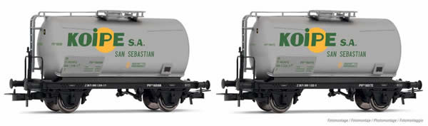 Electrotren HE6029 - 2pc 2-axle tank wagon KOIPE