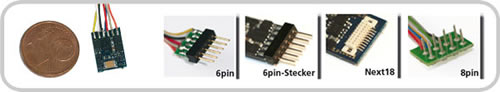 ESU 54683 - LokPilot micro V4.0, MM/DCC/SX, 8-pin NEM652 with cable