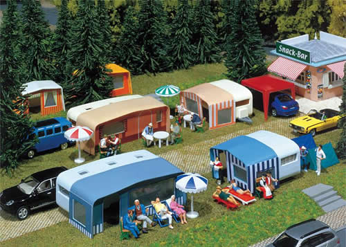 Faller 130503 - Set of camping caravans