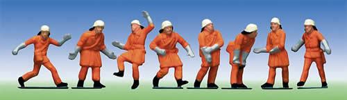 Faller 151036 - Firemen, orange uniform