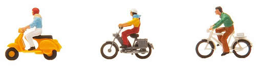 Faller 151079 - Cyclist and moped rider