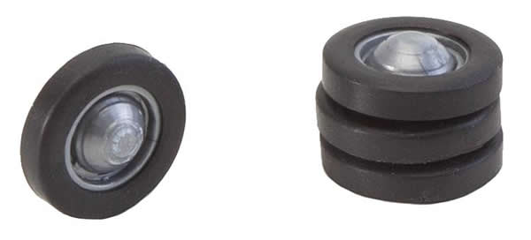 Faller 163106 - 4 wheels with tyres and rims (e.g. N buses / Trabant)