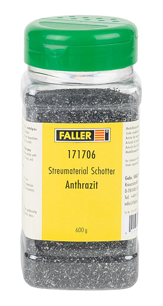 Faller 171706 - 171706 Gritting material Gravel, anthracite, 600 g