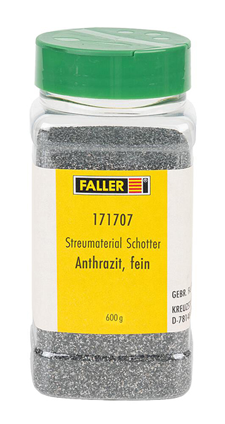 Faller 171707 - 171707 Gritting material Gravel, anthracite, fine, 600 g