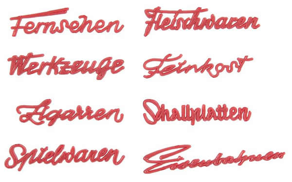 Faller 180962 - 50s Shop’s lettering