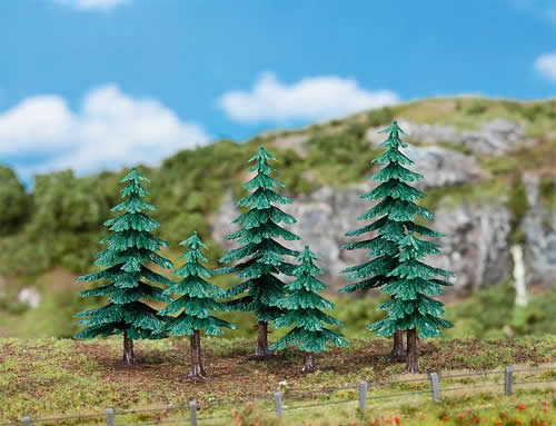 Faller 181604 - 3 Small and 3 large fir trees