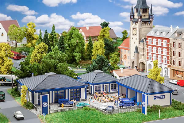 Faller 222222 - THW building with vehicle hall
