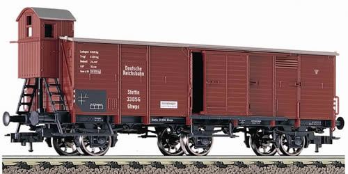 Fleischmann 5380 - Box goods wagon with brakemans cab, 3-axled, type Ghwps (Stettin) of the DRG