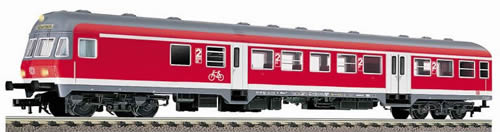 Fleischmann 5646 - Local control-cab coach in traffic red livery, 2nd class with bicycle compartment, of the DB AG