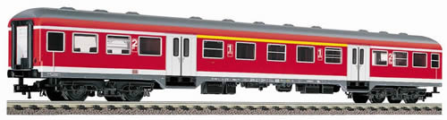 Fleischmann 5647 - Local coach in traffic red livery, 1st/2nd class, type ABn.417 of the DB AG