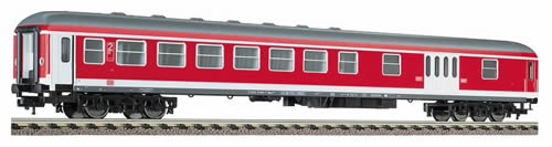 Fleischmann 5649 - Local coach in traffic red livery, 2nd class with luggage compartment