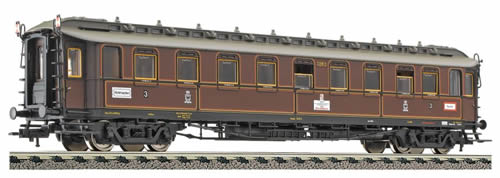 Fleischmann 580903 - Express coach 3. class, type C 4ü Pr08 of the K.P.E.V., with tail end indicators.