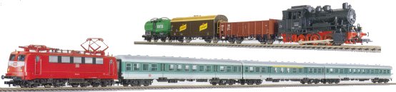 Fleischmann 6373 -  Two complete trains in one set (1 Local Train and 1 Goods Train)