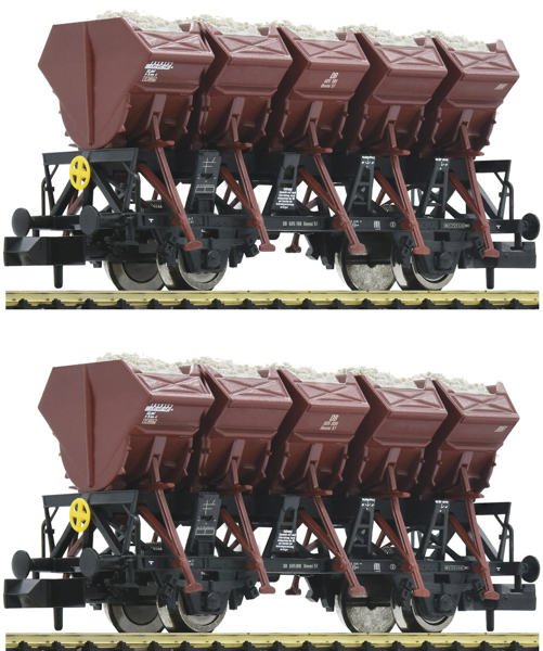 Fleischmann 6660060 - German 2pc Trough tipping wagon set of the  DB