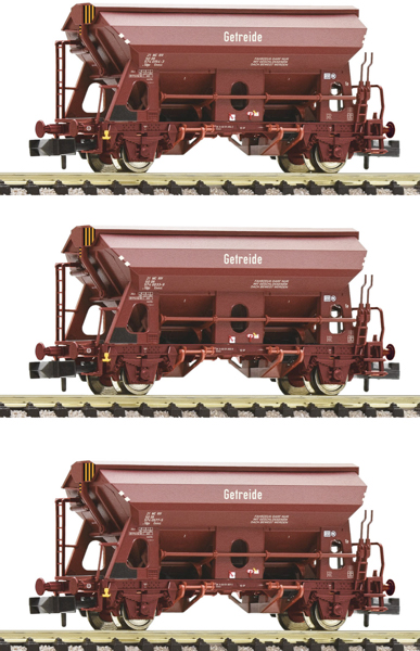 Fleischmann 6660071 - 3 piece set: Swivel roof wagons