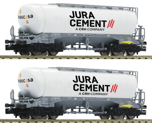 Fleischmann 6660090 - 2-piece set: Silo wagons, Wascosa/Jura Cement 