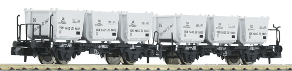 Fleischmann 6660106 - Double container carrier wagon