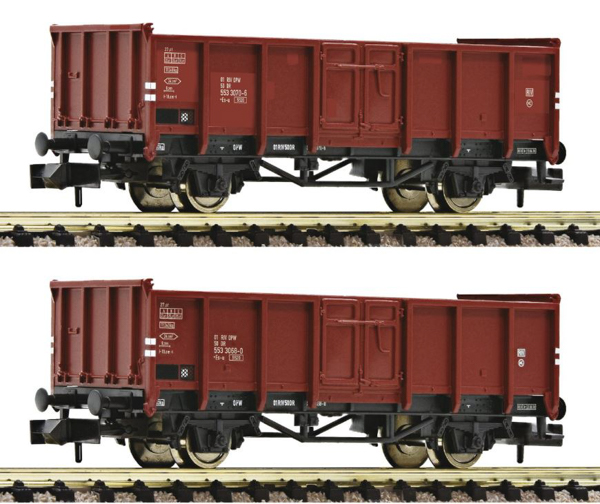 Fleischmann 6660138 - German 2 Piece Open Goods Wagon Set of the DR