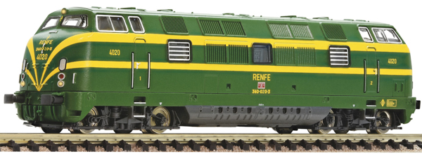 Fleischmann 7370026 - Spanish Diesel locomotive 340-020-3 of the RENFE (Sound)