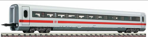 Fleischmann 7496 - ICE 2-Coach with traffic red stripe, 2nd Class, type 806.6 of the DB AG