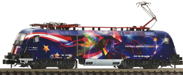 Fleischmann 7570070 - Austrian Electric locomotive 1116 212 “Football unites Europe” of the ÖBB (DCC Sound)