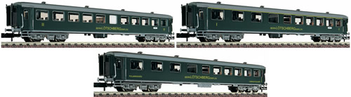 Fleischmann 813902 - Swiss 3pc Wagon Set Classic Train (part 1) of the BLS