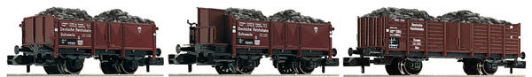 Fleischmann 820802 - 3 piece set coal train DRB