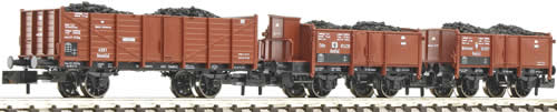 Fleischmann 821203 - 3-piece coal car set w/real coal