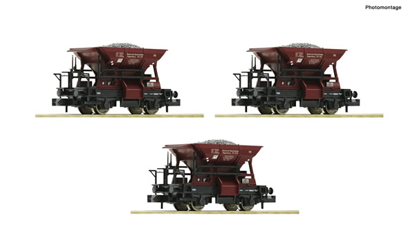 Fleischmann 822706 - 3 piece set ballast wagons