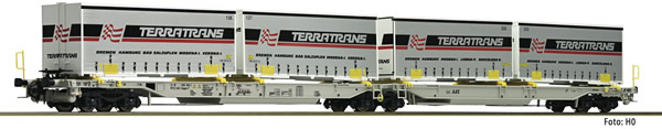 Fleischmann 825011 - 2pc Articulated double pocket wagon T2000 AAE