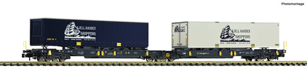 Fleischmann 825012 - Articulated double pocket wagon + Kjell Hansen