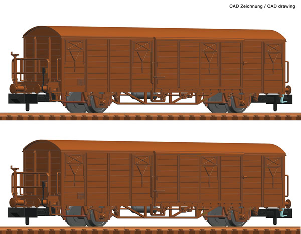 Fleischmann 826214 - 2 piece set boxcars