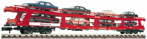 Fleischmann 8296 - Double-decker car transporter in traffic red livery