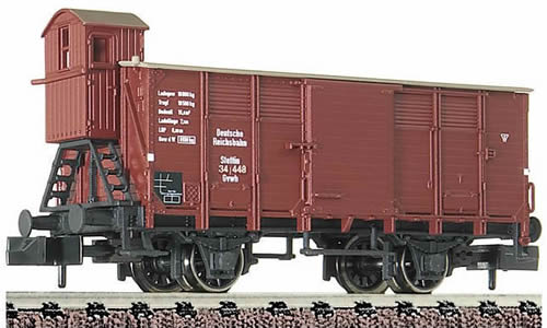 Fleischmann 8365 - Covered goods wagon,with brakeman´s cab, type Gvwh Stettin of the DRG
 