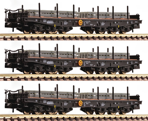 Fleischmann 845507 - Dutch Flat Car Set w. Slab Load (3 Cars)
